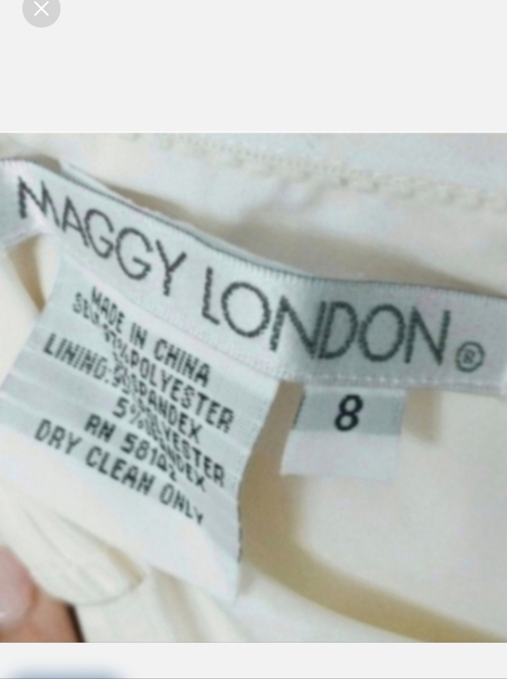 Maggie London formal satin summer floral strapless dress Pink Engagement - Picture 11 of 11